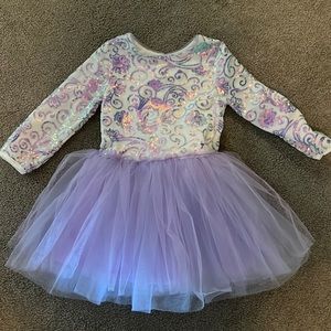 Sequin, velvet and tulle purple princess dress